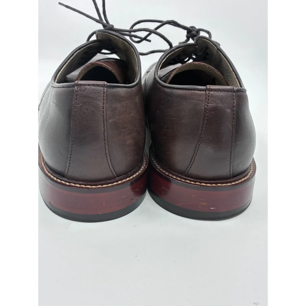 Banana Republic Mens Italian Leather Ortholite Derby Shoes Dark Brown 12M Preppy